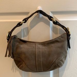 Coach small suede handbag
